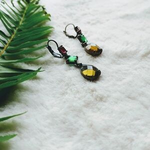 2007 dangle earrings by Nina Ricci for Avon, vintage avon, Fairy core, romantasy